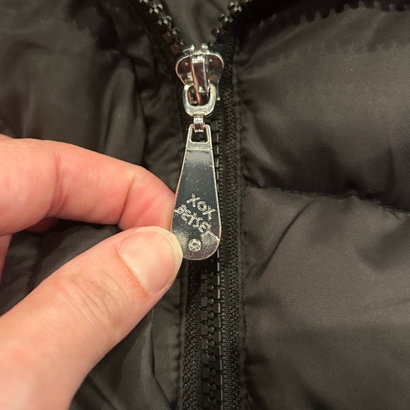 Betsey Johnson Puffer Jacket Women's Size Small Black Zip/Button Parka Coat - Picture 4 of 9